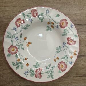 Churchill Floral Painted Ceramic Soup— Pasta Bowls Set of 4